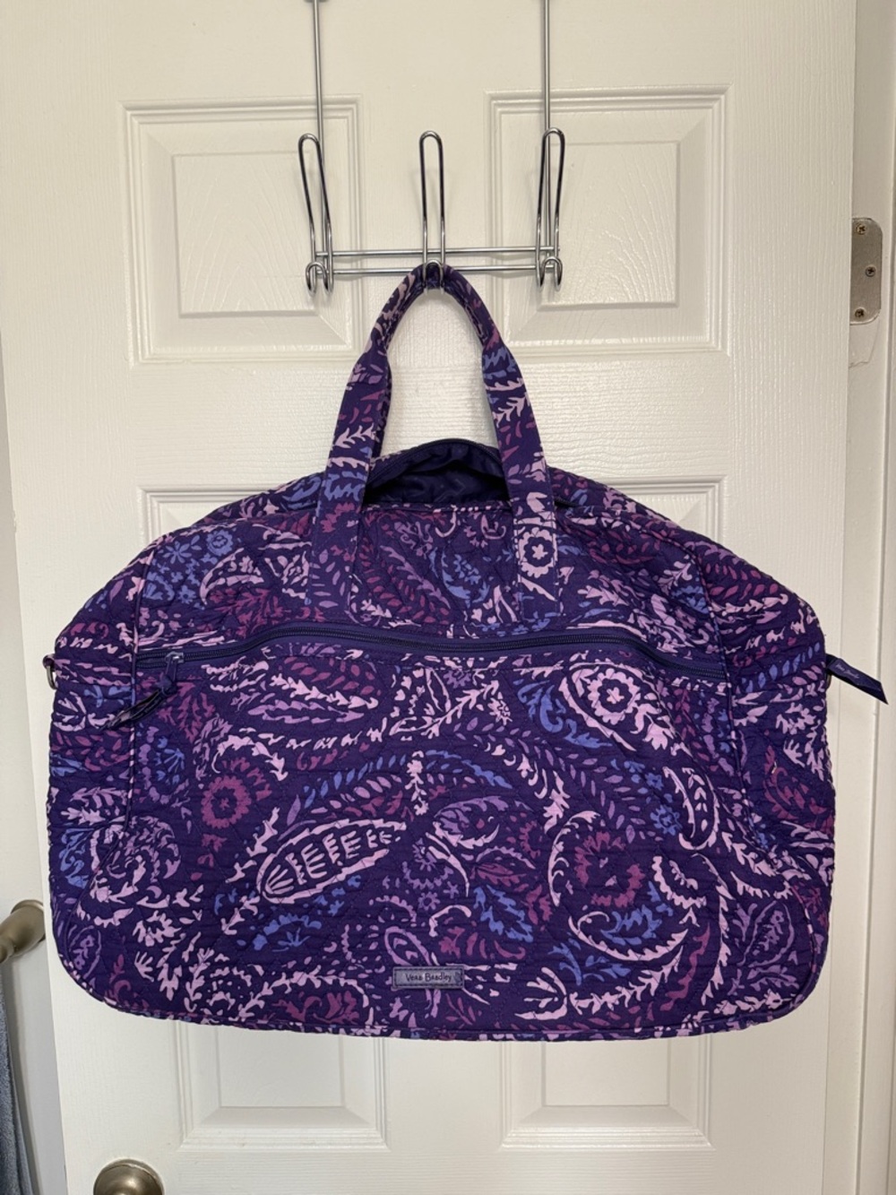 Vera Bradley Paisley Amethyst Grand Traveler Duffle Bag
